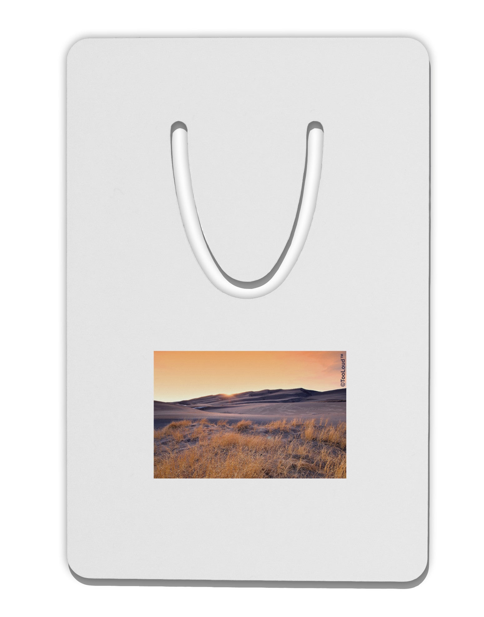 Colorado Sand Dunes Aluminum Paper Clip Bookmark-Bookmark-TooLoud-White-Davson Sales