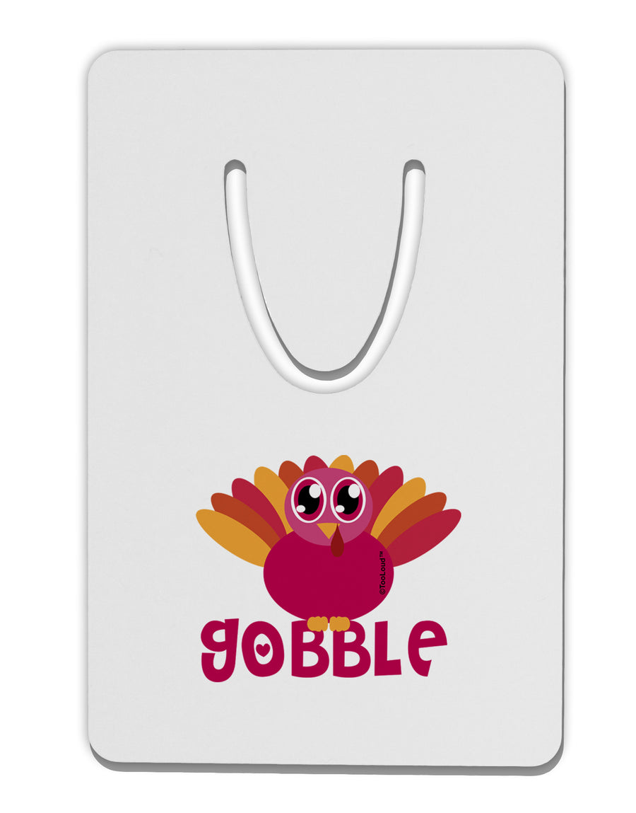 Cute Gobble Turkey Pink Aluminum Paper Clip Bookmark-Bookmark-TooLoud-White-Davson Sales