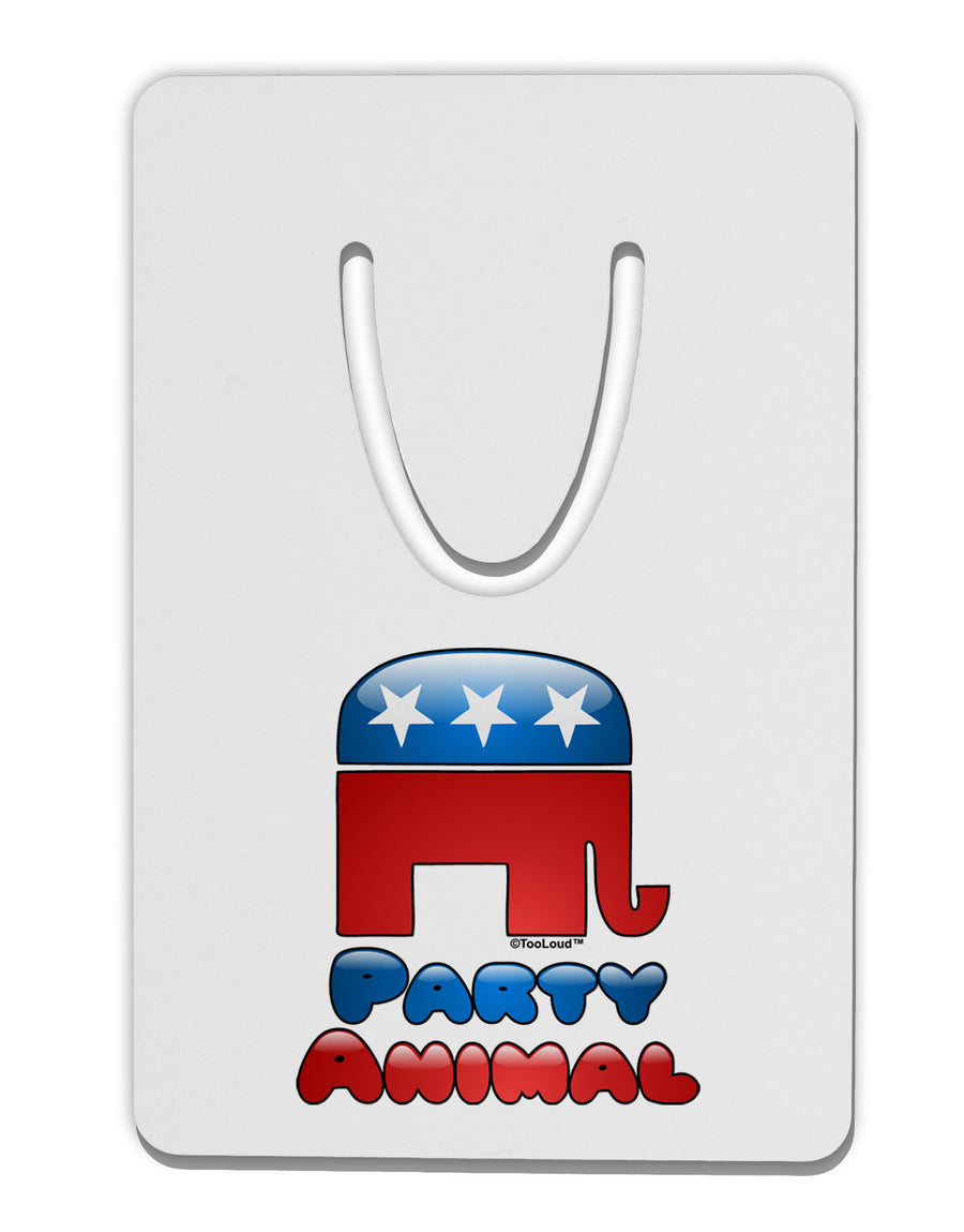 Republican Party Animal Aluminum Paper Clip Bookmark-Bookmark-TooLoud-White-Davson Sales