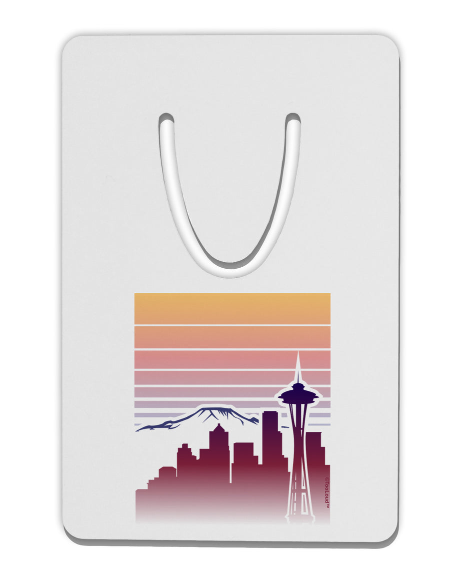 Seattle Skyline Sunrise Aluminum Paper Clip Bookmark