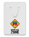 Republican Zone Aluminum Paper Clip Bookmark-Bookmark-TooLoud-White-Davson Sales