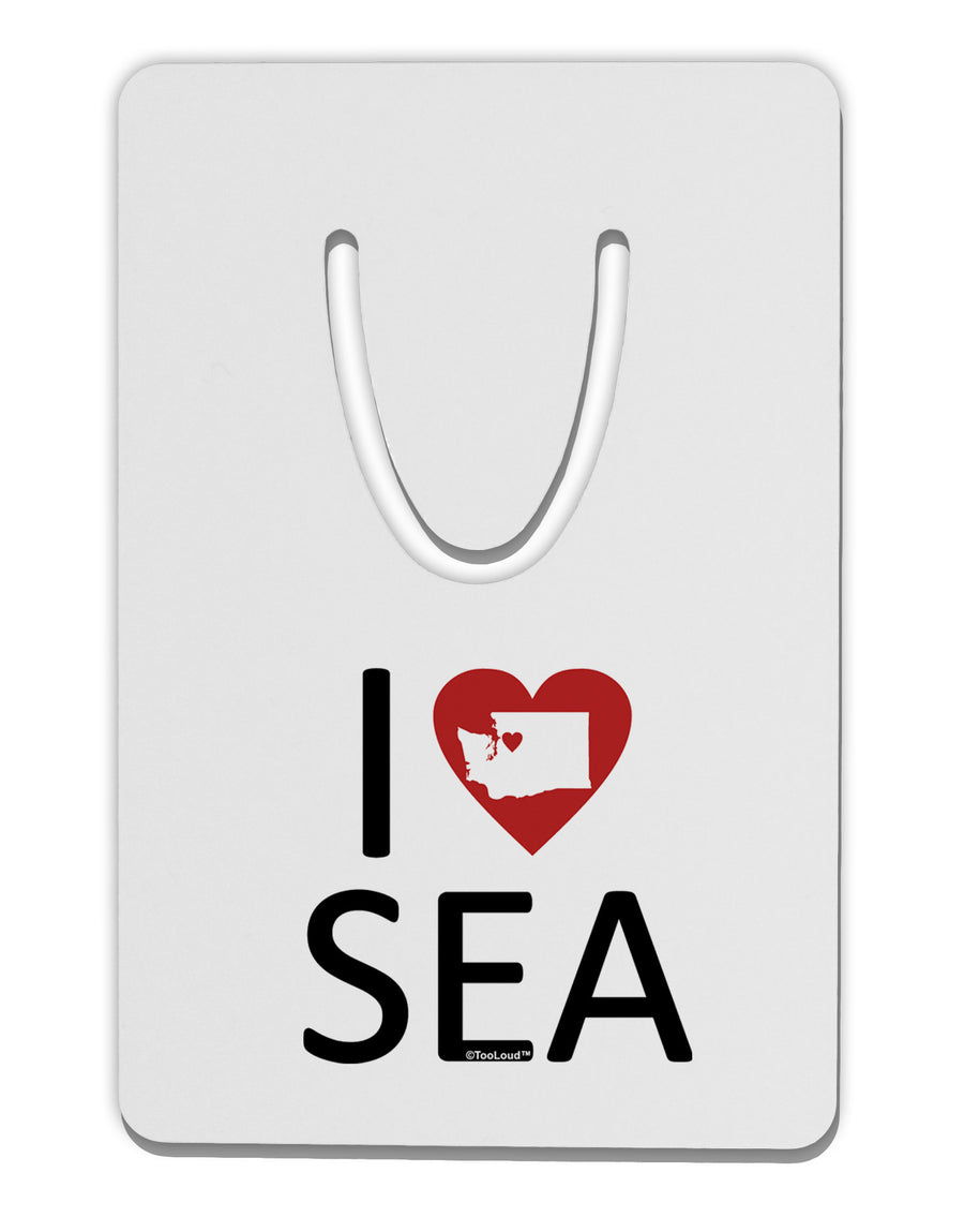 I Heart Seattle Aluminum Paper Clip Bookmark-Bookmark-TooLoud-White-Davson Sales