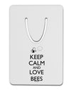 Keep Calm and Love Bees Aluminum Paper Clip Bookmark-Bookmark-TooLoud-White-Davson Sales