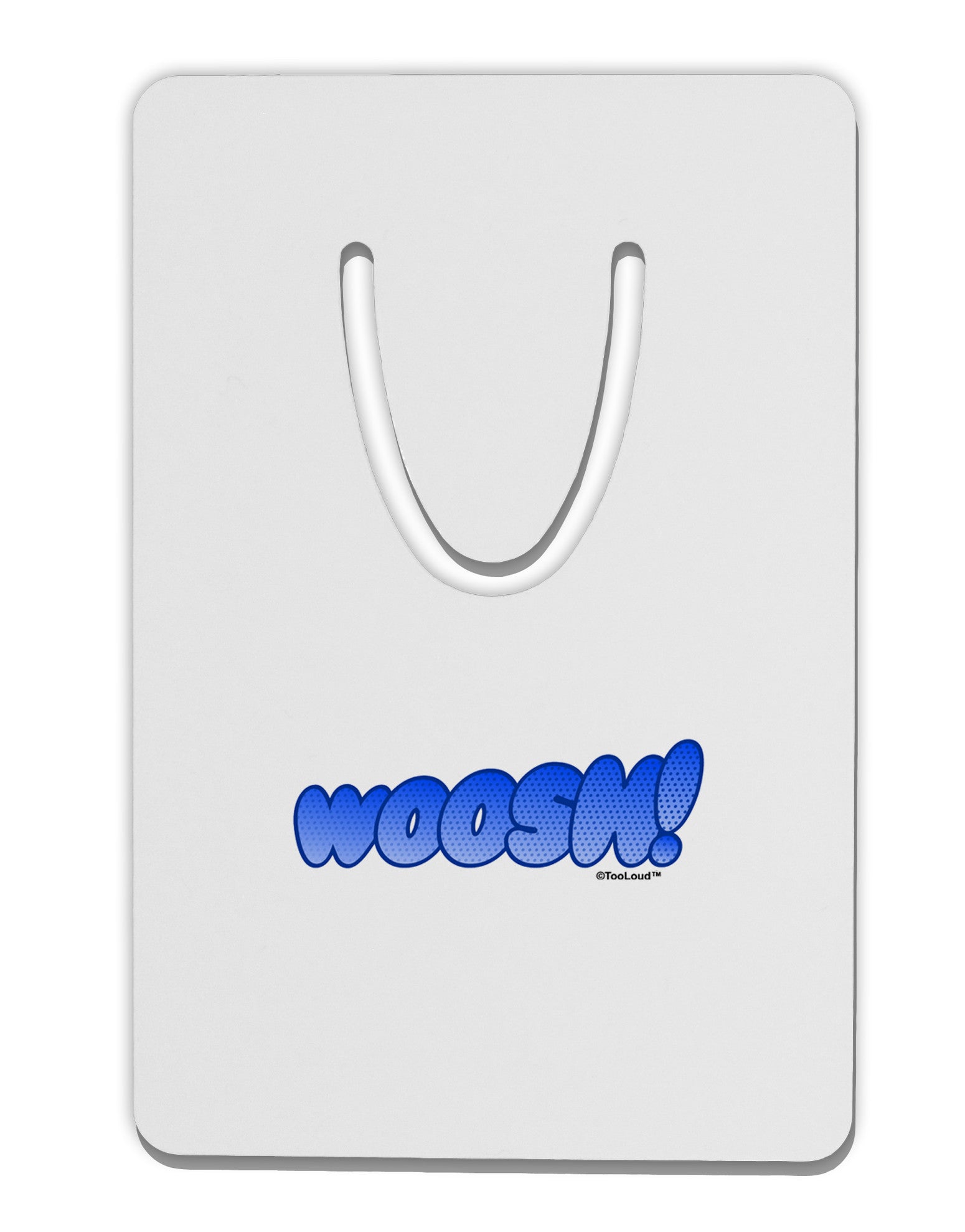 Onomatopoeia WOOSH Aluminum Paper Clip Bookmark-Bookmark-TooLoud-White-Davson Sales