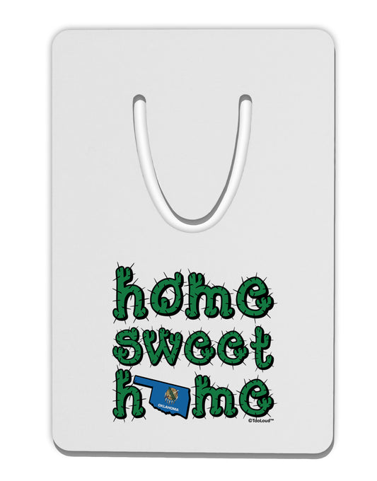 Home Sweet Home - Oklahoma - Cactus and State Flag Aluminum Paper Clip Bookmark by TooLoud-Bookmark-TooLoud-White-Davson Sales