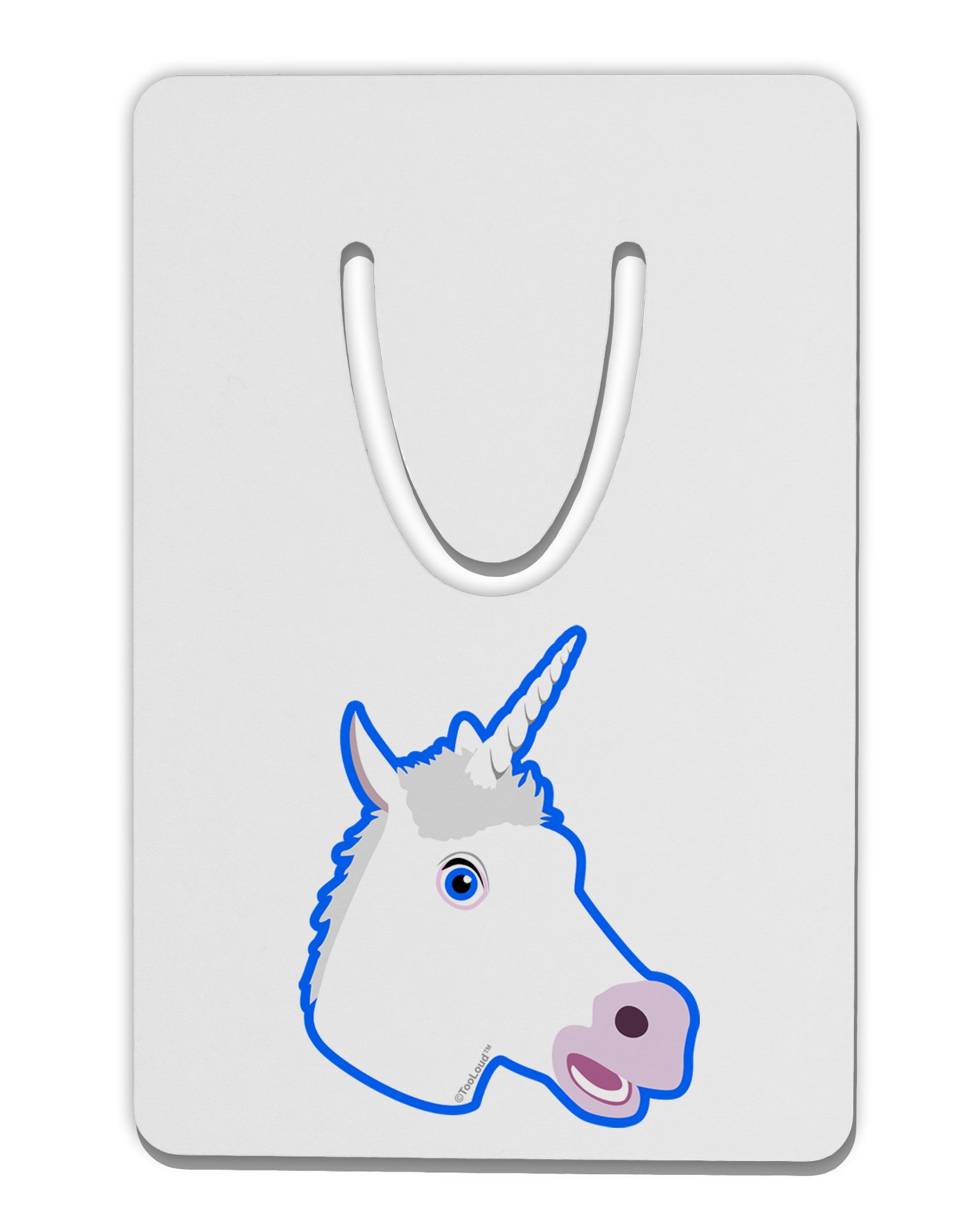 Fanciful Unicorn Aluminum Paper Clip Bookmark-Bookmark-TooLoud-White-Davson Sales