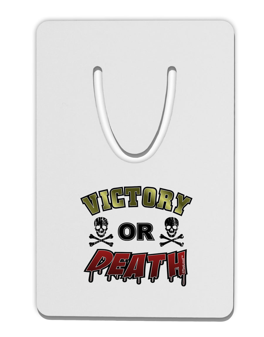 Victory Or Death Aluminum Paper Clip Bookmark-Bookmark-TooLoud-White-Davson Sales