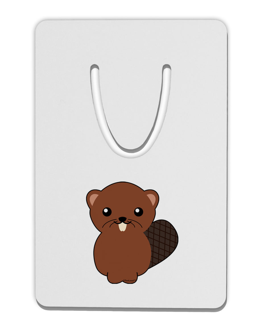 Cute Beaver Aluminum Paper Clip Bookmark-Bookmark-TooLoud-White-Davson Sales