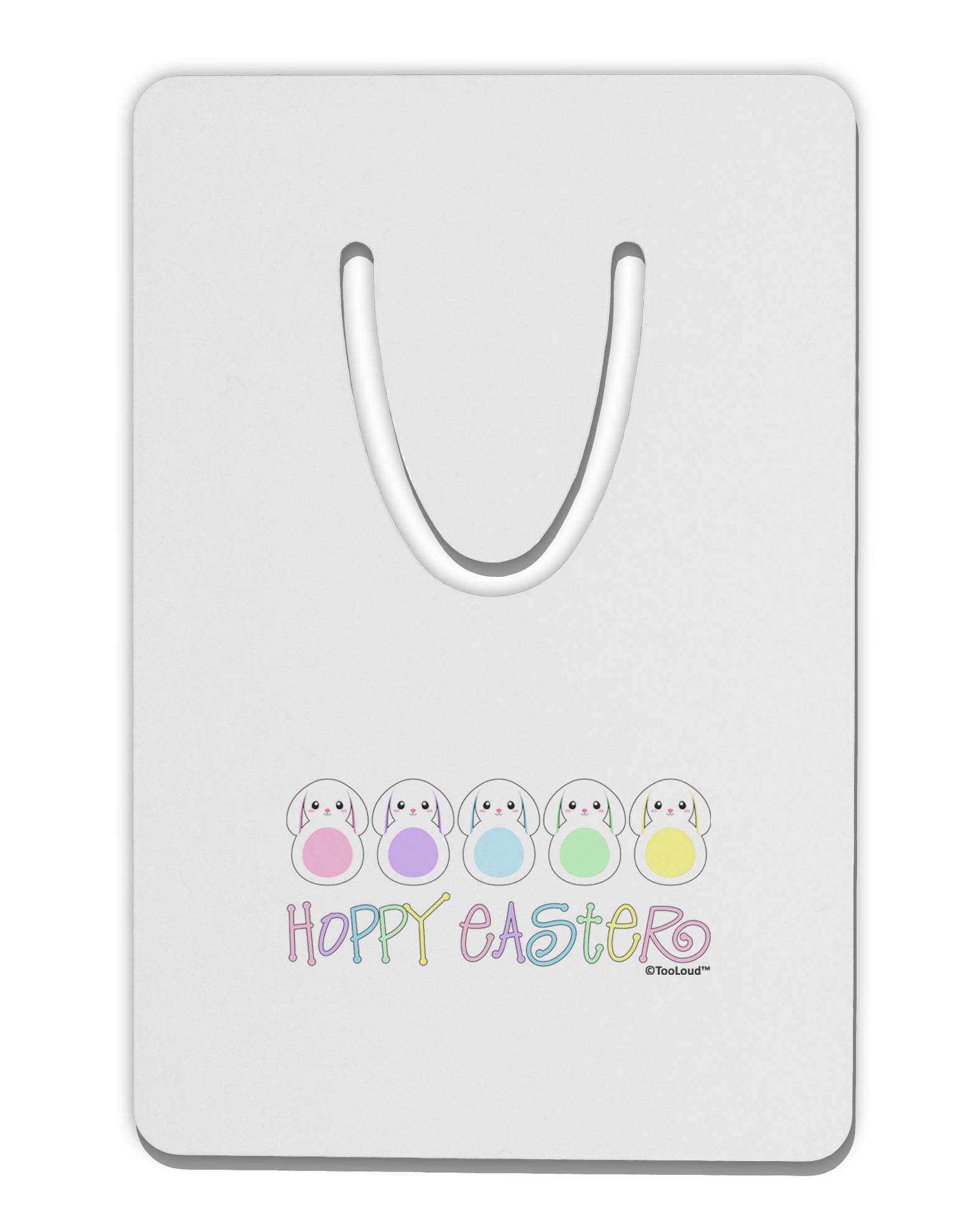 Cute Pastel Bunnies - Hoppy Easter Aluminum Paper Clip Bookmark by TooLoud-Bookmark-TooLoud-White-Davson Sales