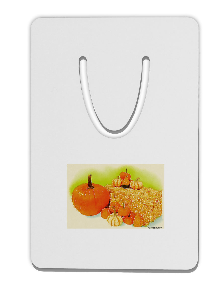 Fall Pumpkin Scene Aluminum Paper Clip Bookmark-Bookmark-TooLoud-White-Davson Sales