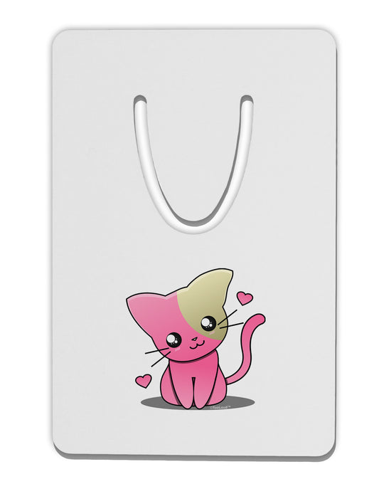 Kawaii Kitty Aluminum Paper Clip Bookmark-Bookmark-TooLoud-White-Davson Sales
