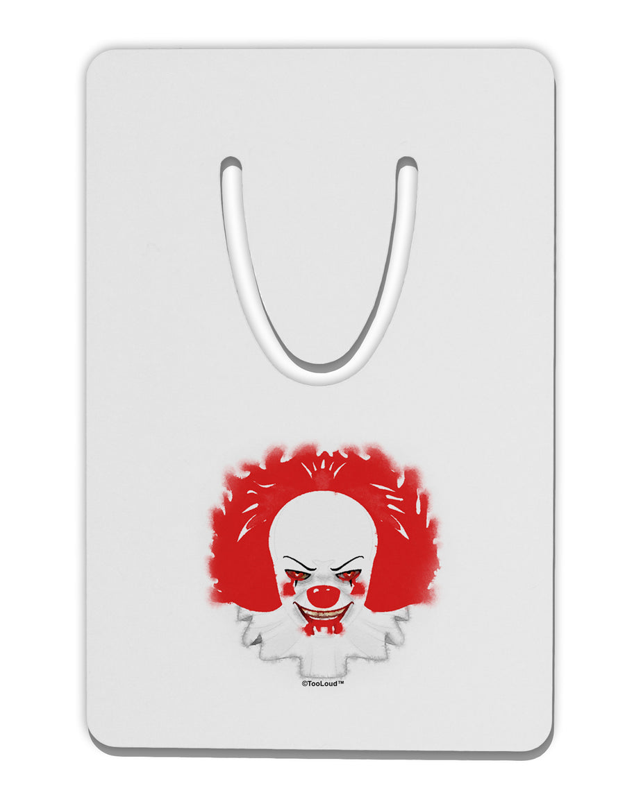 Extra Scary Clown Watercolor Aluminum Paper Clip Bookmark-Bookmark-TooLoud-White-Davson Sales