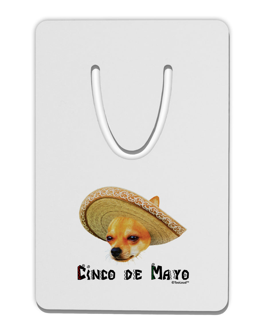 Chihuahua Dog with Sombrero - Cinco de Mayo Aluminum Paper Clip Bookmark by TooLoud-Bookmark-TooLoud-White-Davson Sales