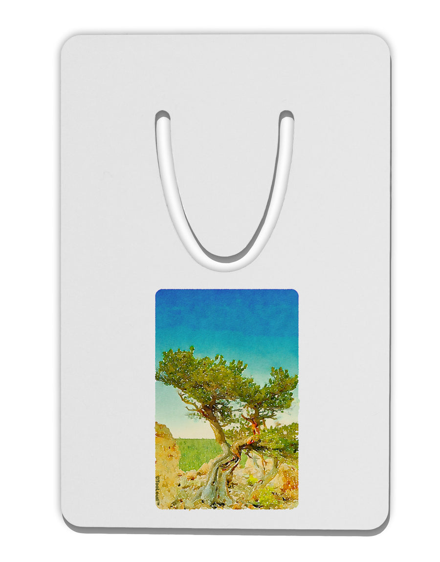 Colorado Tree Watercolor Aluminum Paper Clip Bookmark-Bookmark-TooLoud-White-Davson Sales