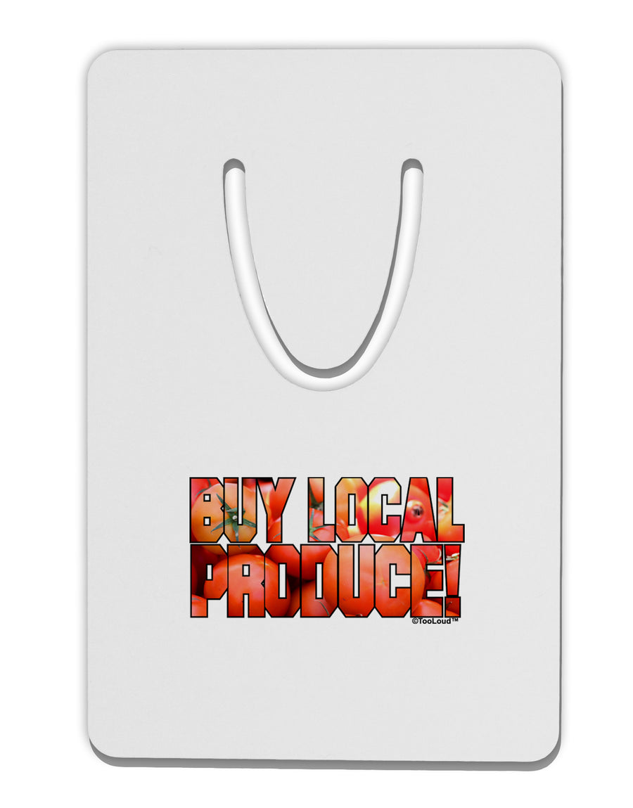 Buy Local Produce Tomatoes Text Aluminum Paper Clip Bookmark-Bookmark-TooLoud-White-Davson Sales