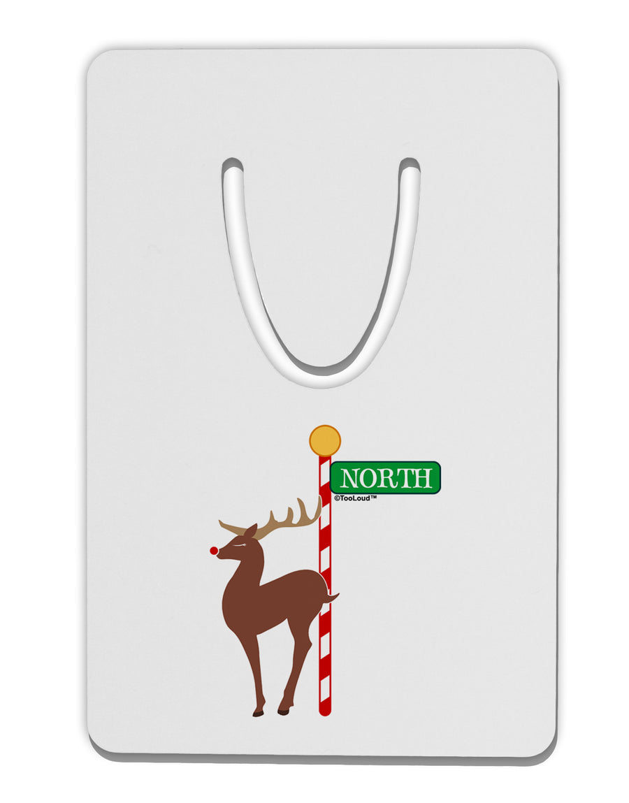 Rudolf Ratchet Reindeer Color Aluminum Paper Clip Bookmark-Bookmark-TooLoud-White-Davson Sales