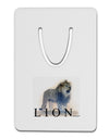 Lion Watercolor B Text Aluminum Paper Clip Bookmark-Bookmark-TooLoud-White-Davson Sales