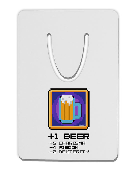 Pixel Beer Item Aluminum Paper Clip Bookmark-Bookmark-TooLoud-White-Davson Sales