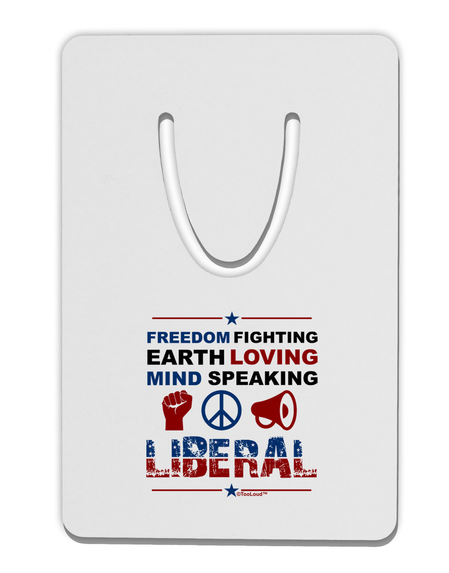 Freedom Fighting Liberal Aluminum Paper Clip Bookmark-Bookmark-TooLoud-White-Davson Sales