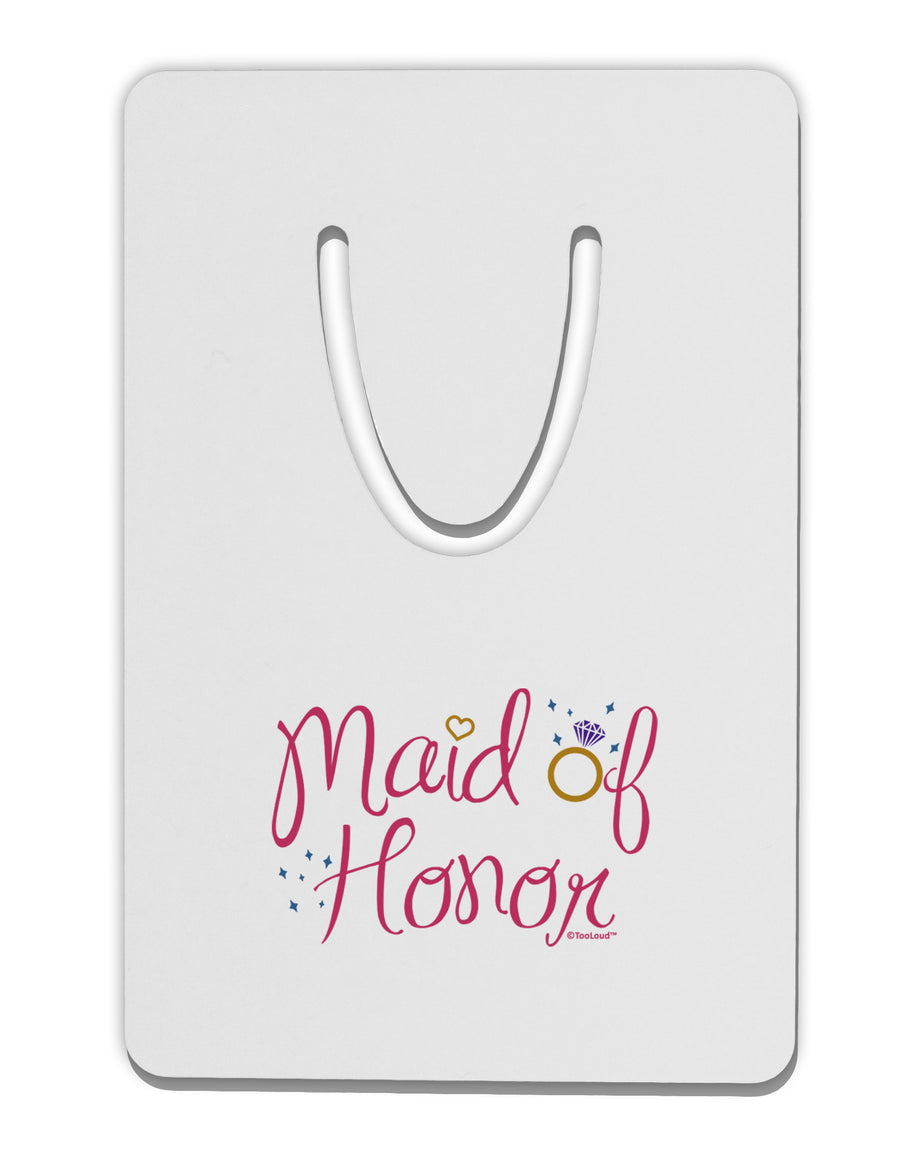 Maid of Honor - Diamond Ring Design - Color Aluminum Paper Clip Bookmark-Bookmark-TooLoud-White-Davson Sales