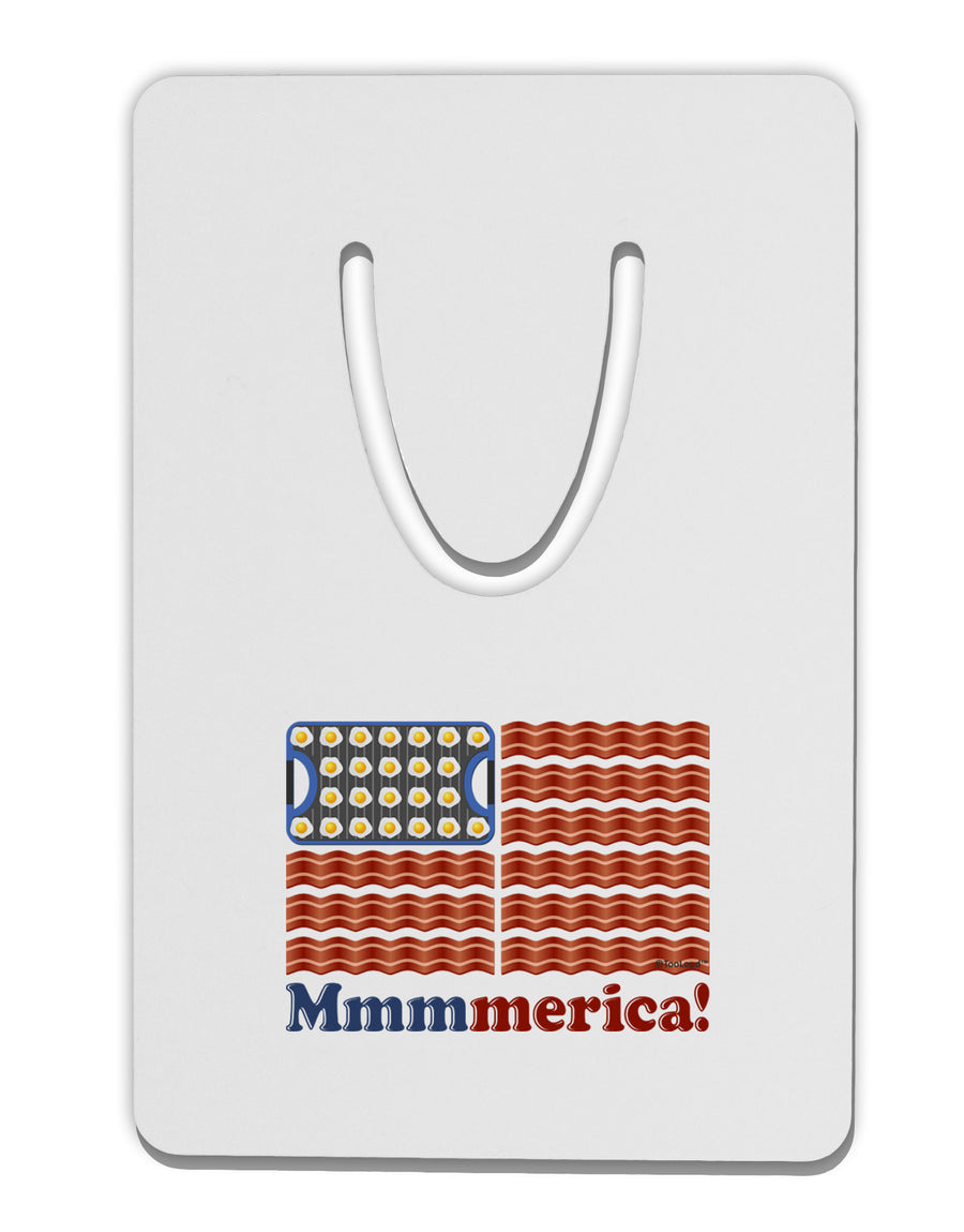 American Breakfast Flag - Bacon and Eggs - Mmmmerica Aluminum Paper Clip Bookmark-Bookmark-TooLoud-White-Davson Sales
