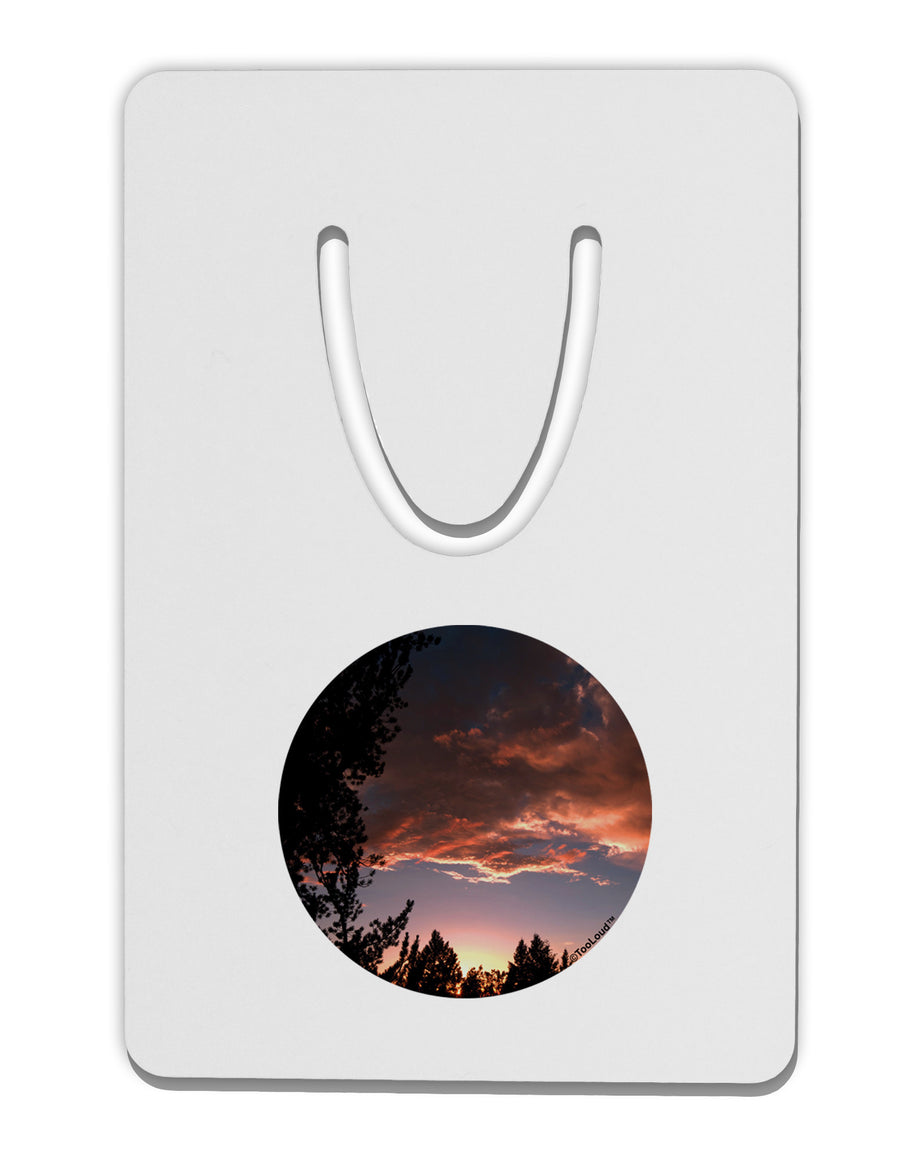 Forest Sunset Aluminum Paper Clip Bookmark by TooLoud-Bookmark-TooLoud-White-Davson Sales