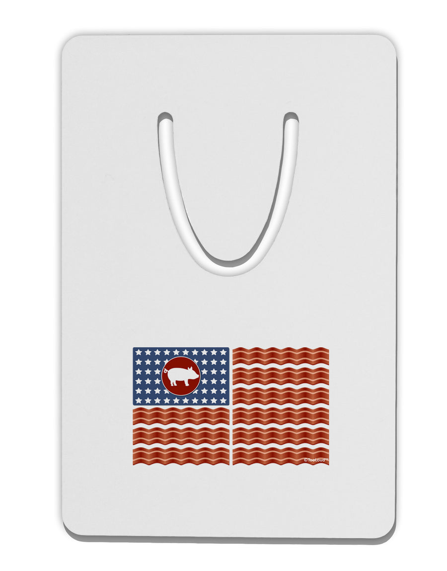 American Bacon Flag Aluminum Paper Clip Bookmark-Bookmark-TooLoud-White-Davson Sales
