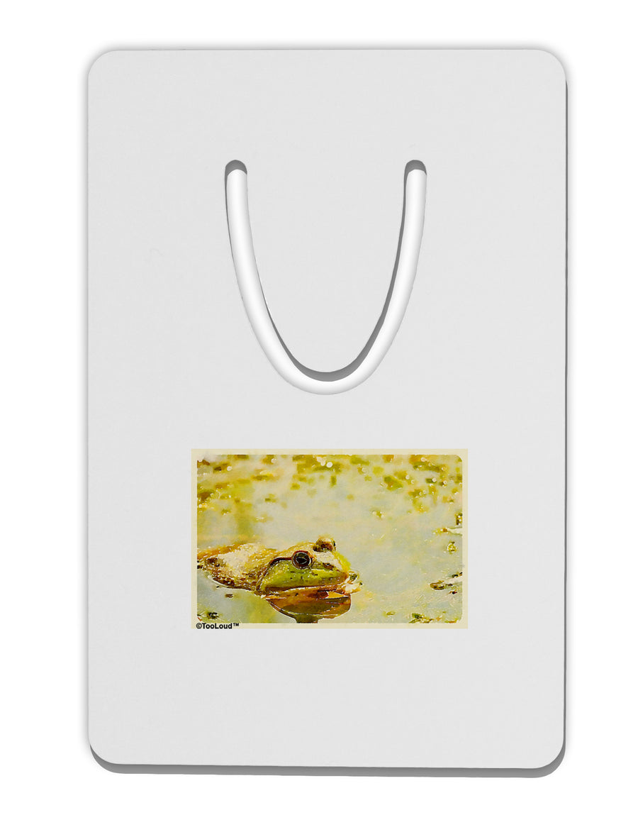 Bullfrog In Watercolor Aluminum Paper Clip Bookmark by TooLoud-Bookmark-TooLoud-White-Davson Sales