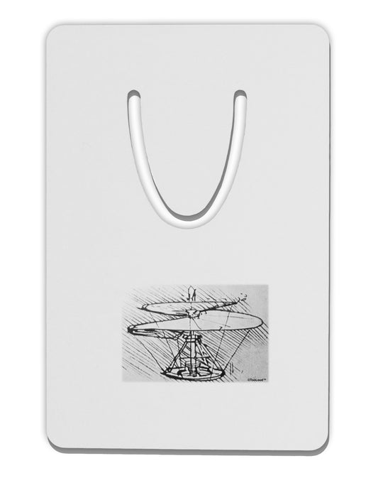 Helicopter Sketch Aluminum Paper Clip Bookmark-Bookmark-TooLoud-White-Davson Sales