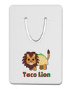 Cute Taco Lion Text Aluminum Paper Clip Bookmark-Bookmark-TooLoud-White-Davson Sales