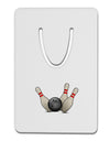Bowling Ball with Pins Aluminum Paper Clip Bookmark-Bookmark-TooLoud-White-Davson Sales