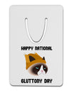 Gluttony Day Disgruntled Cat Aluminum Paper Clip Bookmark by TooLoud-Bookmark-TooLoud-White-Davson Sales