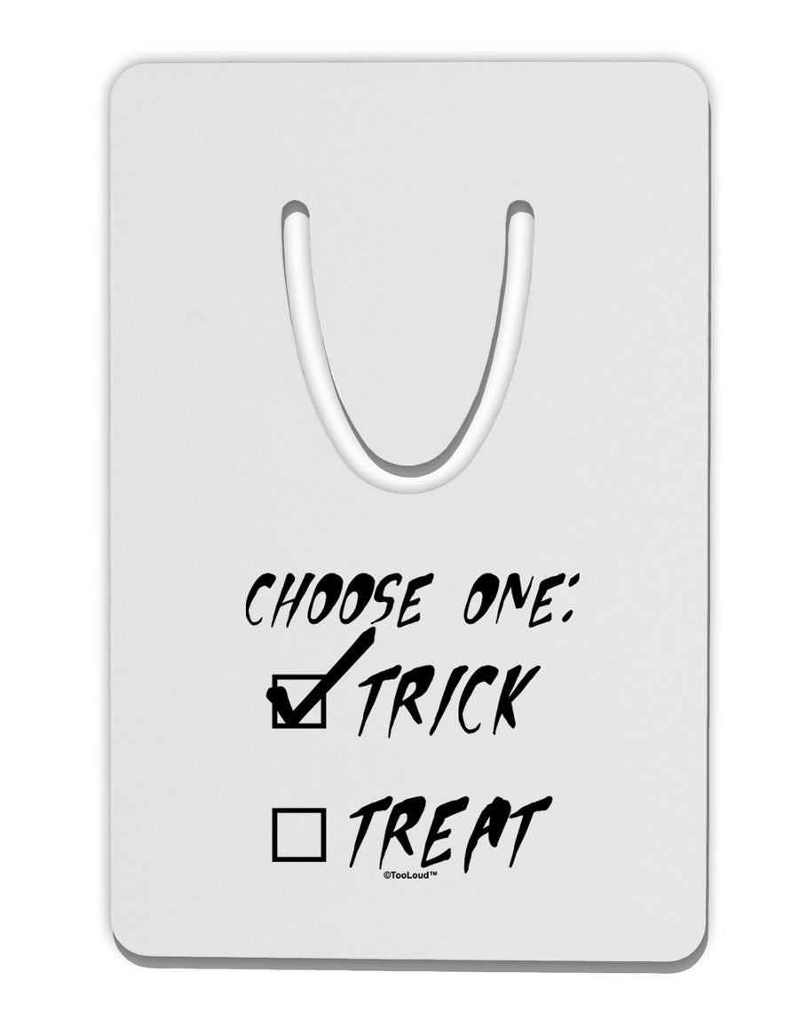 Choose One - Trick Aluminum Paper Clip Bookmark-Bookmark-TooLoud-White-Davson Sales