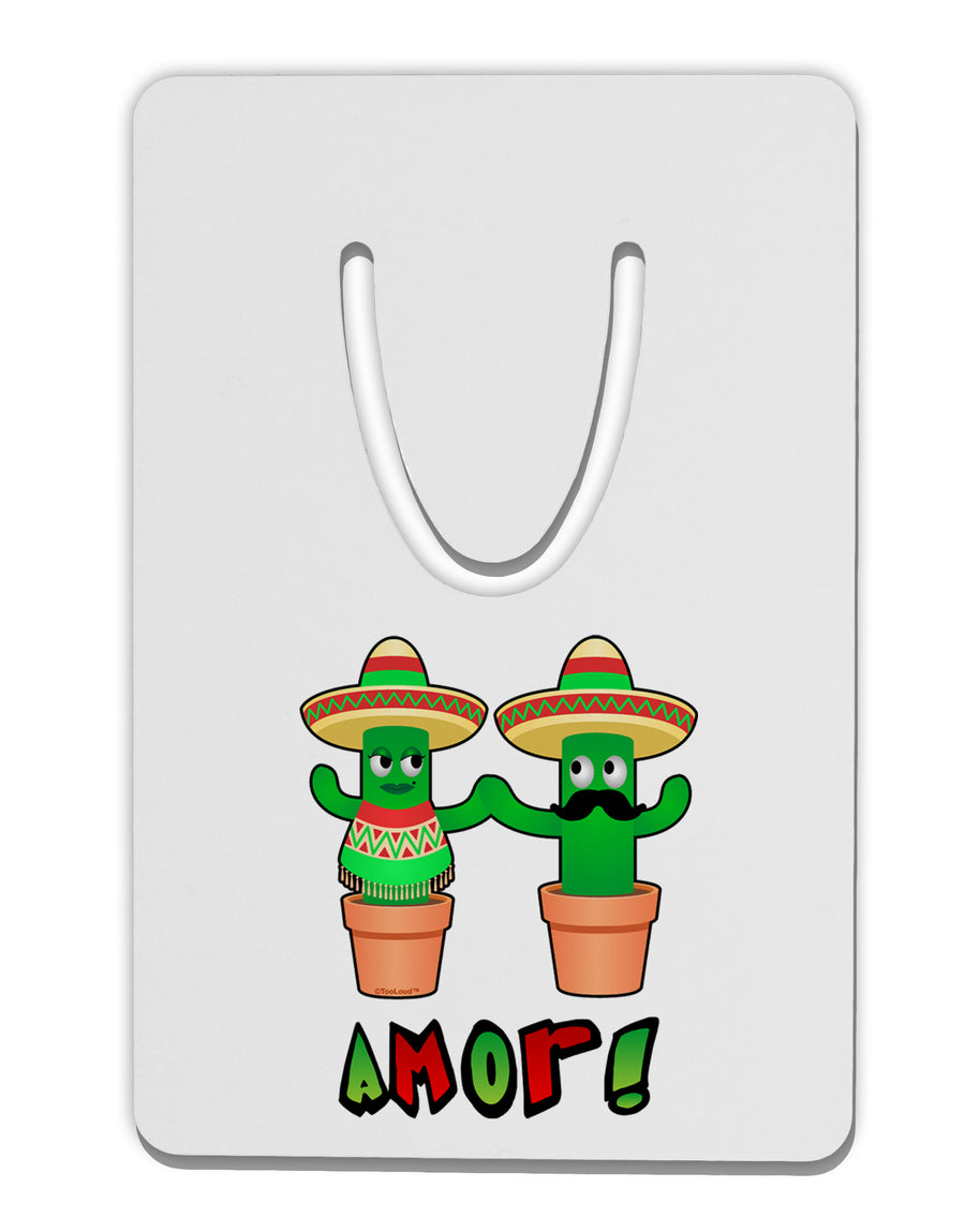 Fiesta Cactus Couple Amor Aluminum Paper Clip Bookmark by TooLoud-Bookmark-TooLoud-White-Davson Sales