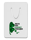 He's My Lucky Charm - Right Aluminum Paper Clip Bookmark-Bookmark-TooLoud-White-Davson Sales