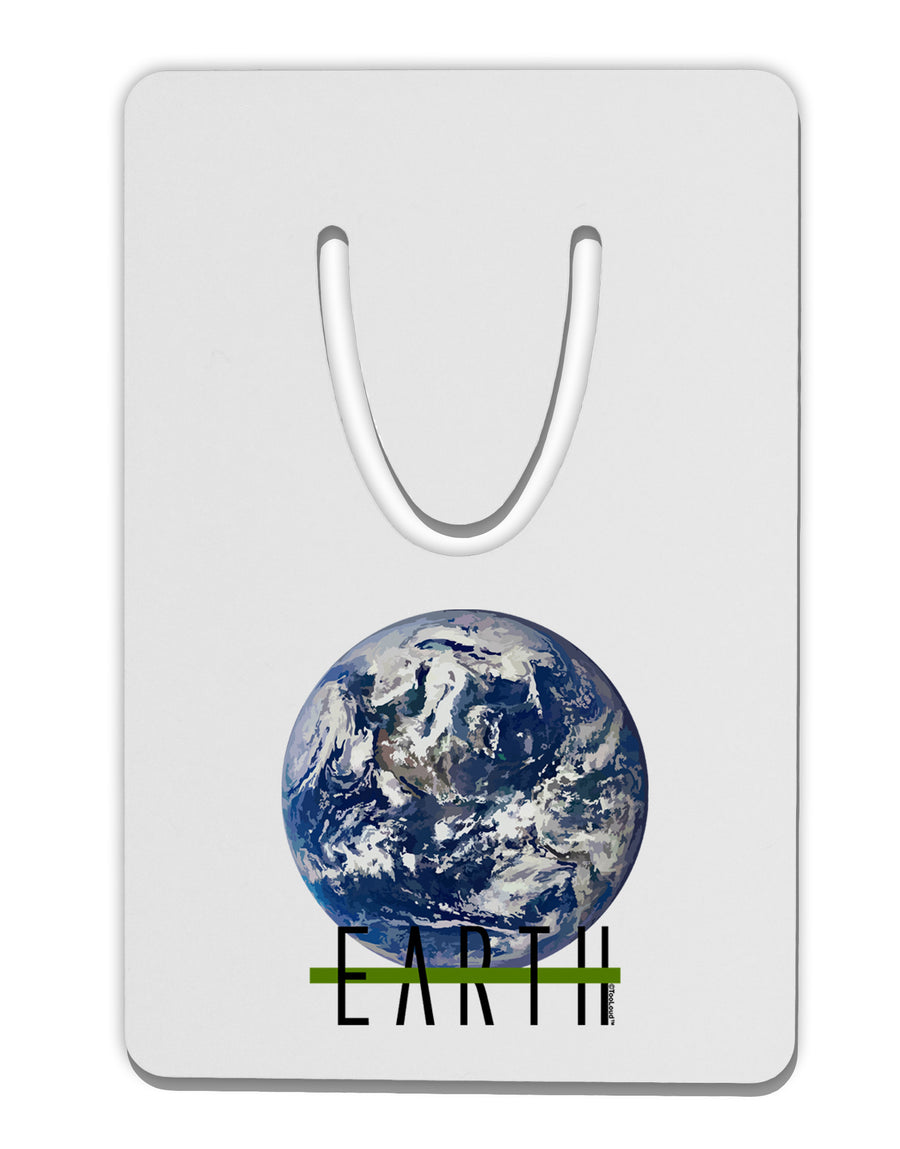 Planet Earth Text Aluminum Paper Clip Bookmark by TooLoud-Bookmark-TooLoud-White-Davson Sales