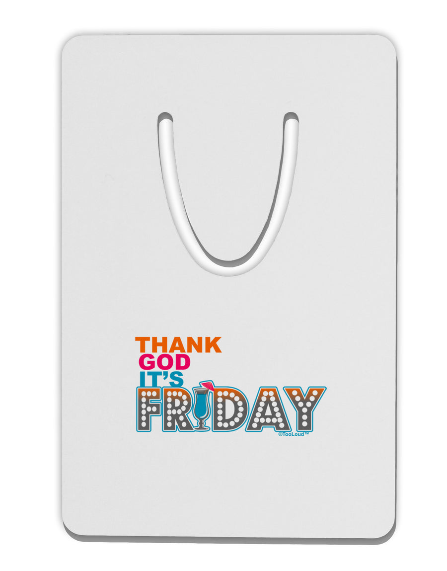 Thank God It's Friday Mixed Drink Aluminum Paper Clip Bookmark-Bookmark-TooLoud-White-Davson Sales