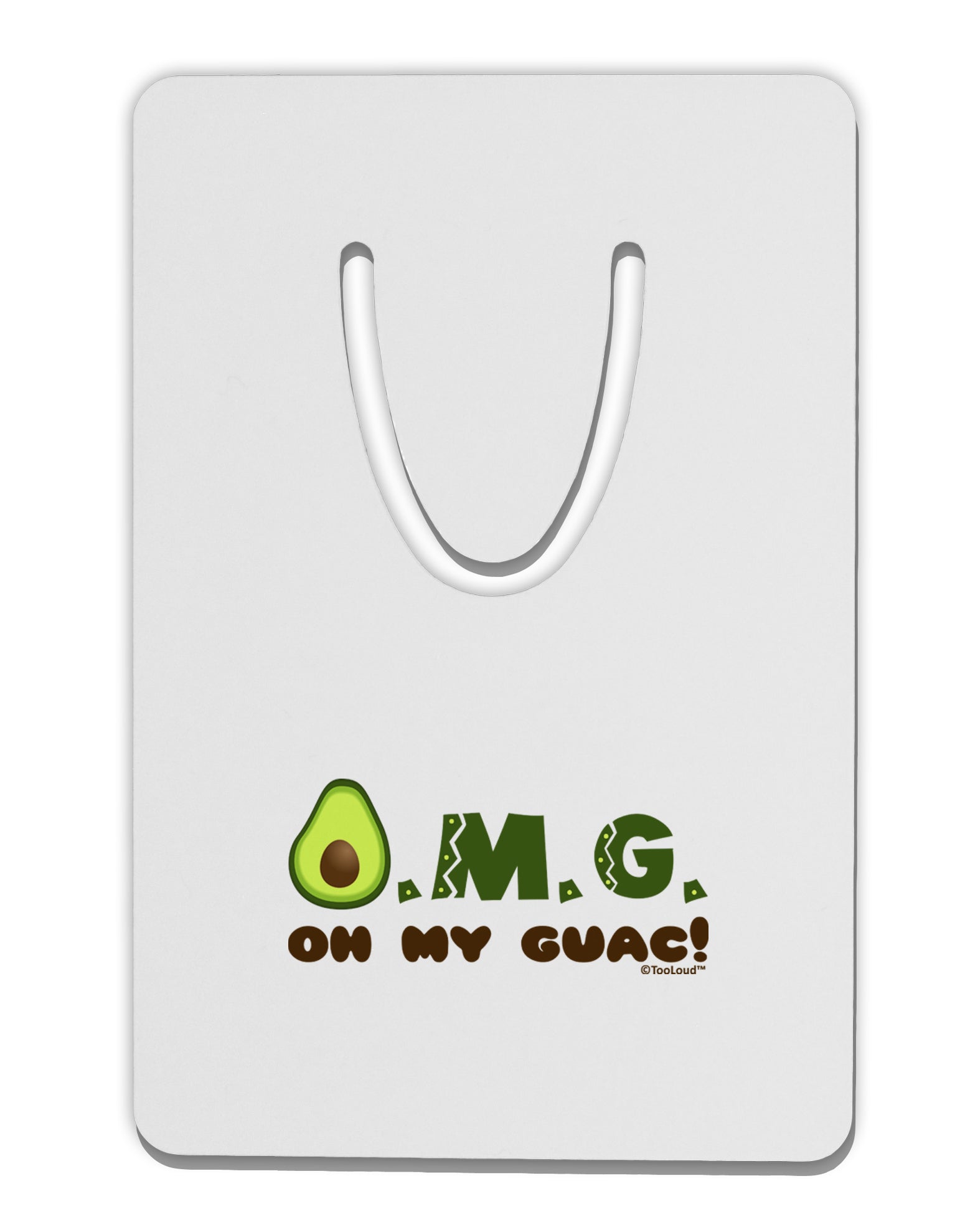 OMG - Oh My Guac - Guacamole Design Aluminum Paper Clip Bookmark by TooLoud-Bookmark-TooLoud-White-Davson Sales