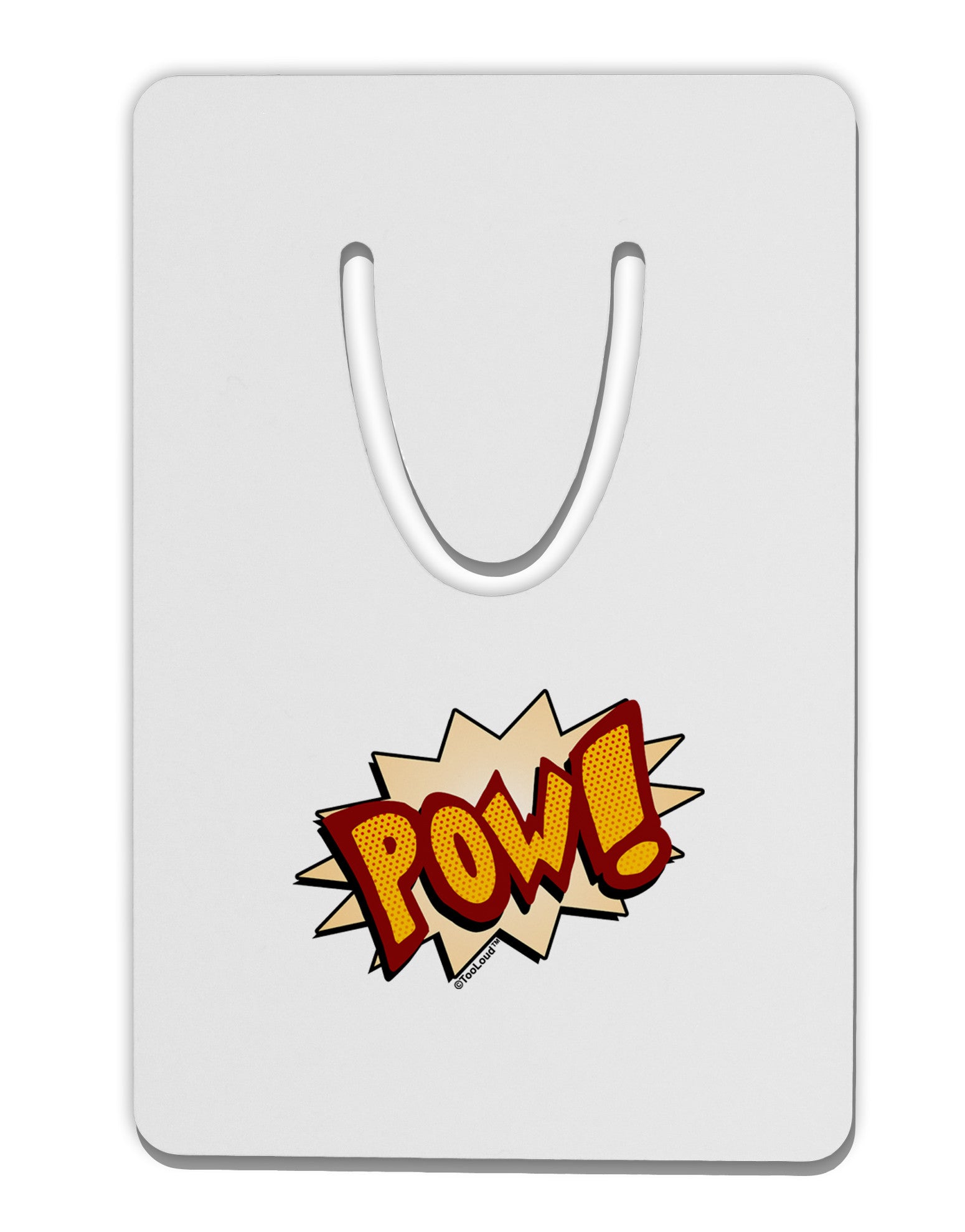 Onomatopoeia POW Aluminum Paper Clip Bookmark-Bookmark-TooLoud-White-Davson Sales