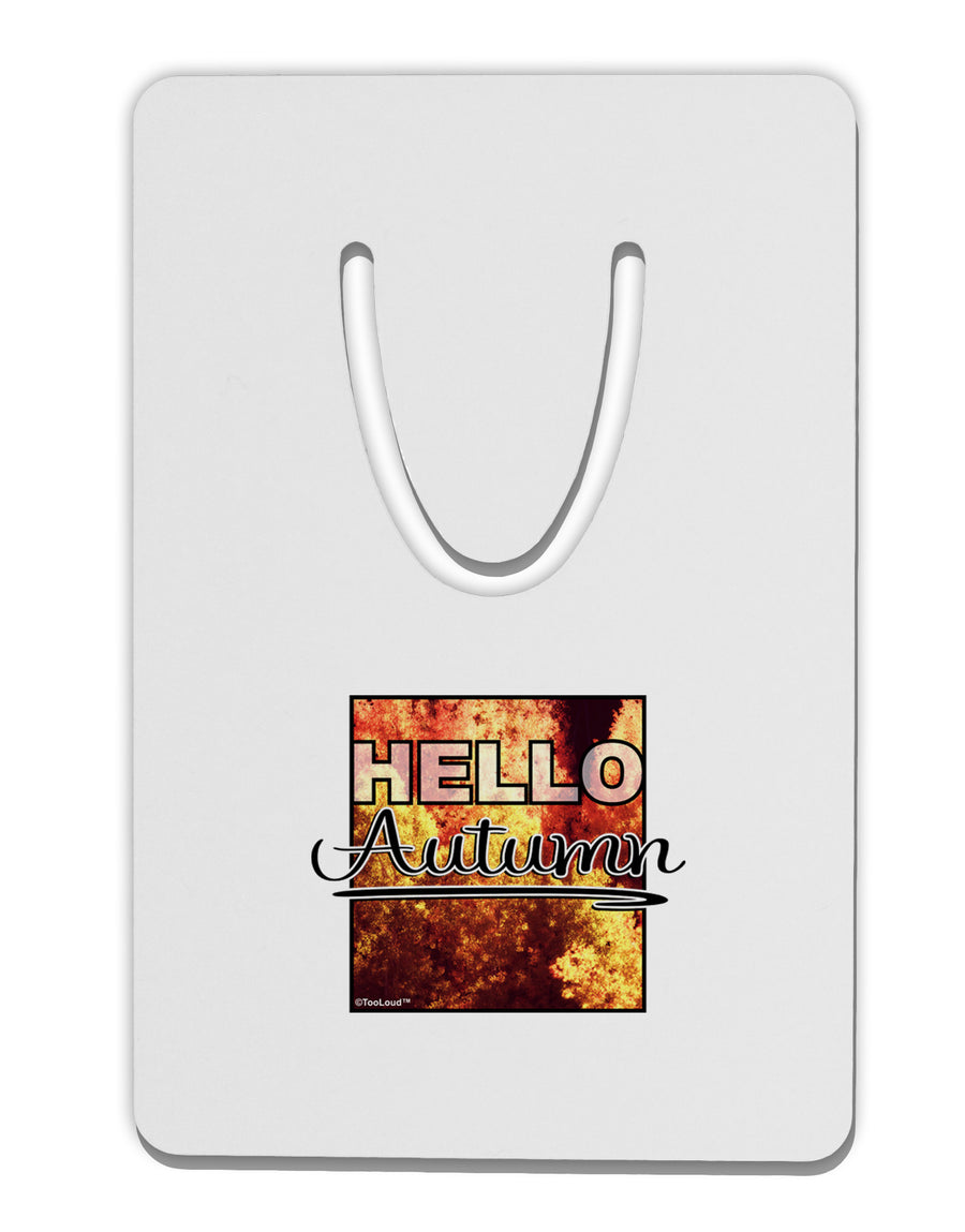 Hello Autumn Aluminum Paper Clip Bookmark-Bookmark-TooLoud-White-Davson Sales