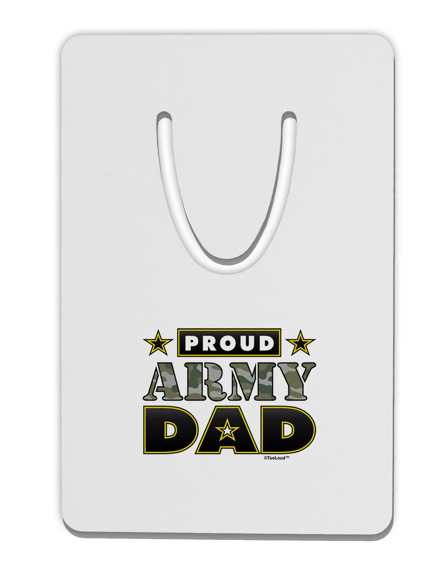 Proud Army Dad Aluminum Paper Clip Bookmark-Bookmark-TooLoud-White-Davson Sales