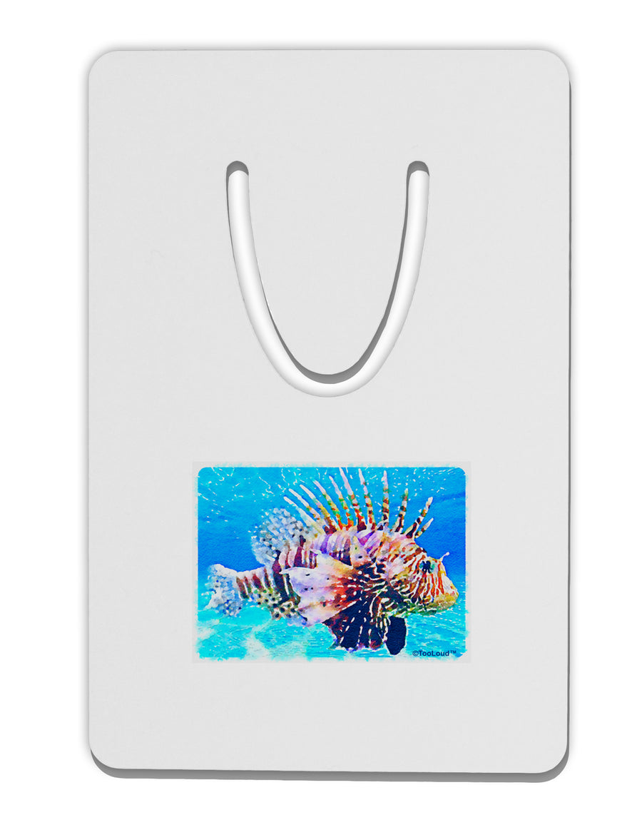 Lionfish in Watercolor Aluminum Paper Clip Bookmark by TooLoud-Bookmark-TooLoud-White-Davson Sales