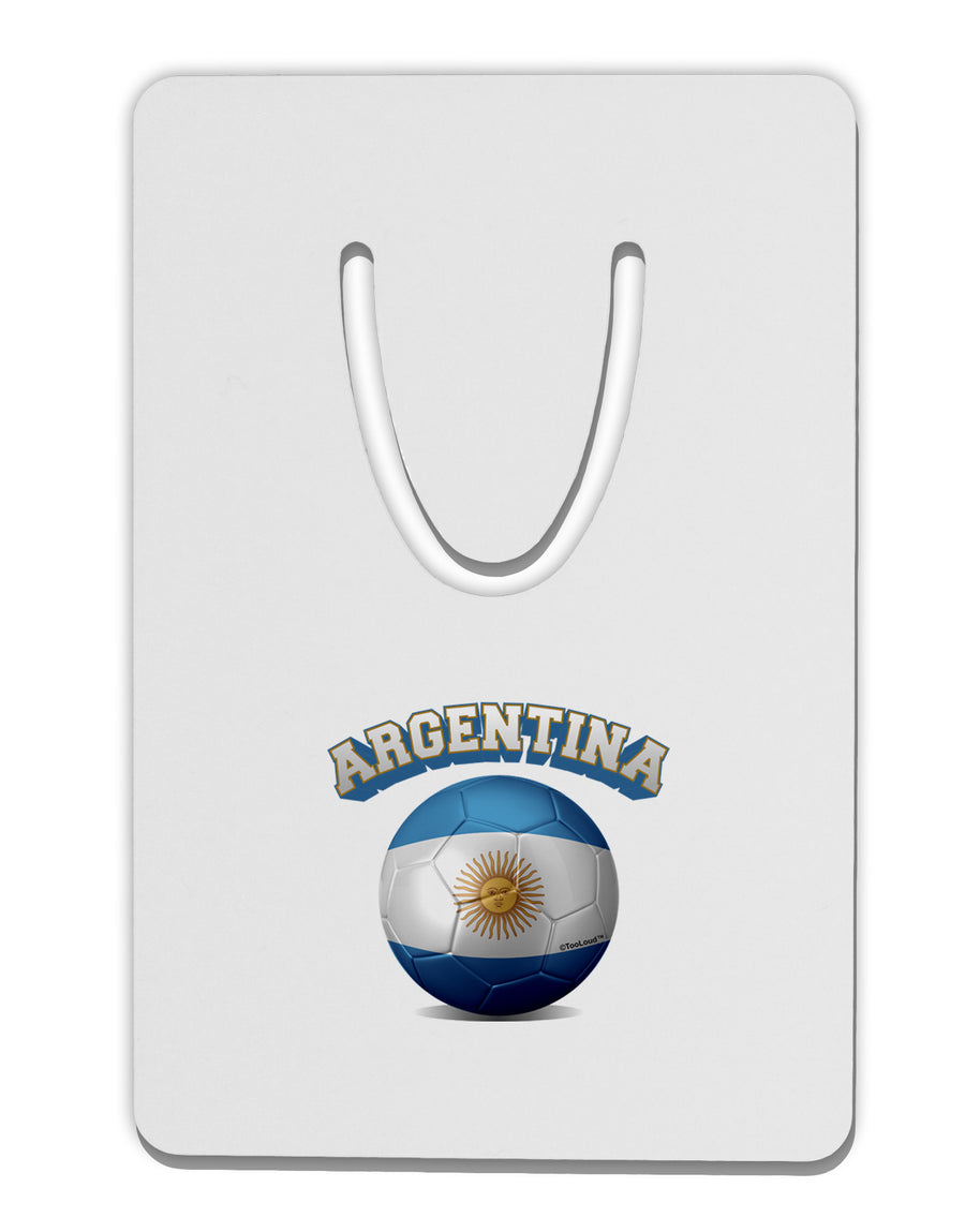 Soccer Ball Flag - Argentina Aluminum Paper Clip Bookmark-Bookmark-TooLoud-White-Davson Sales