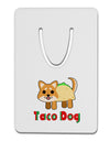 Cute Taco Dog Text Aluminum Paper Clip Bookmark-Bookmark-TooLoud-White-Davson Sales