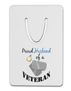 Husband of Veteran Aluminum Paper Clip Bookmark-Bookmark-TooLoud-White-Davson Sales