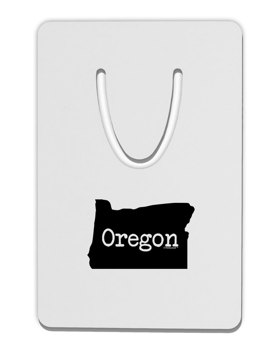 Oregon - United States Shape Aluminum Paper Clip Bookmark by TooLoud-Bookmark-TooLoud-White-Davson Sales