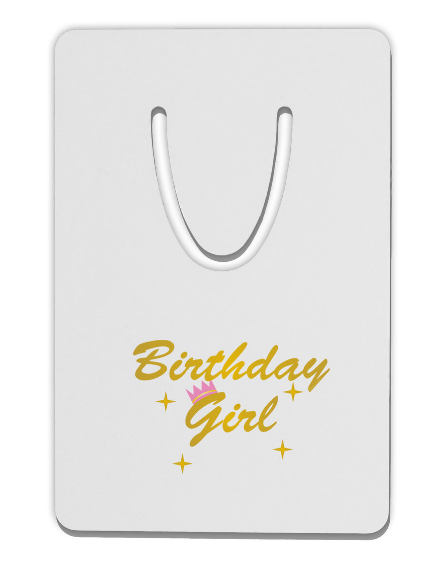 Birthday Girl Text Aluminum Paper Clip Bookmark by TooLoud-TooLoud-White-Davson Sales