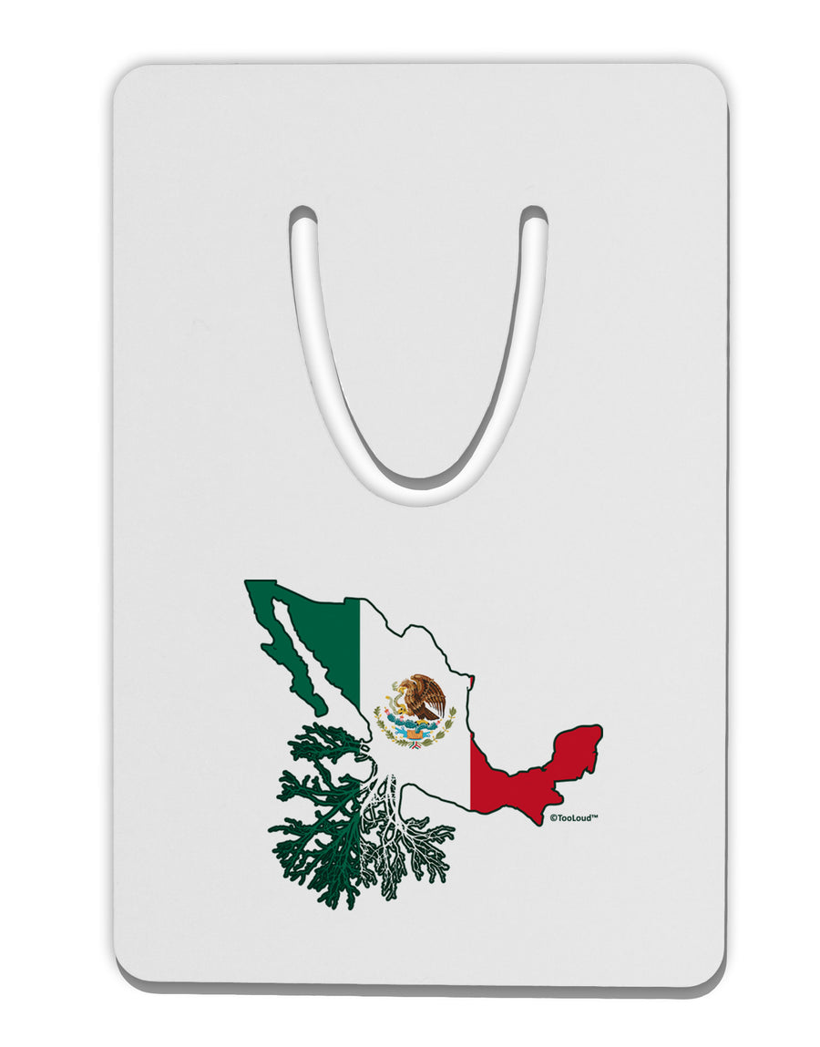 Mexican Roots - Mexico Outline Mexican Flag Aluminum Paper Clip Bookmark by TooLoud-Bookmark-TooLoud-White-Davson Sales