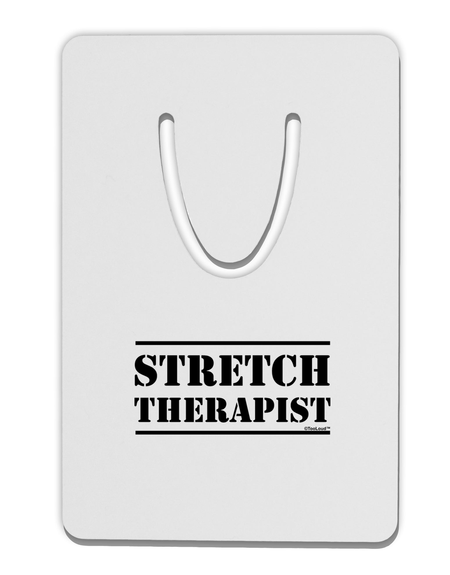 Stretch Therapist Text Aluminum Paper Clip Bookmark by TooLoud-TooLoud-White-Davson Sales