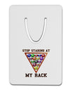 Stop Staring At My Rack - Pool Aluminum Paper Clip Bookmark-Bookmark-TooLoud-White-Davson Sales